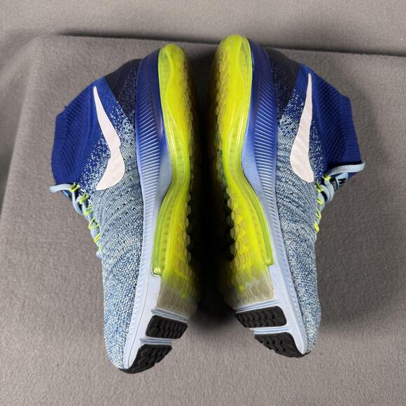 Nike Zoom All Out Flyknit Shoes Womens Size 8 Blue Volt Running Mid 845361-400 - Picture 9 of 13